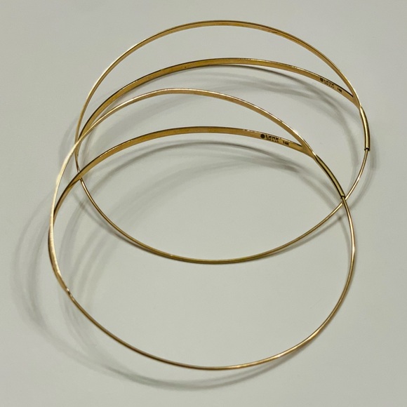 Lana Jewelry 14K yellow Gold Flirt Split hoops 3" long - Picture 16 of 16
